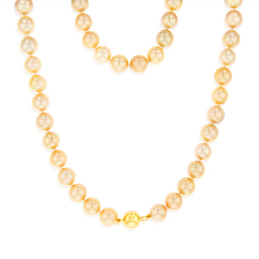 Golden Southsea 6-10mm Pearl Strand with 9ct Yellow Gold Clasp