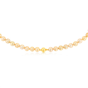 Golden Southsea 6-10mm Pearl Strand with 9ct Yellow Gold Clasp