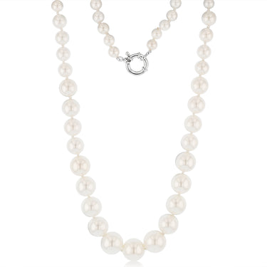 Mother of Pearl Necklace 40cm with Sterling Silver Clasp
