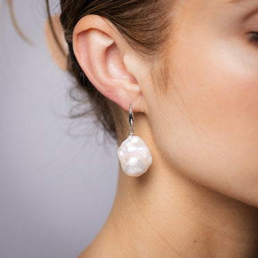 Baroque Pearl Earrings with Sterling Silver Hook