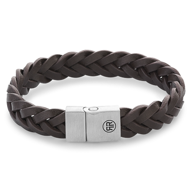 Rebel and Rose Full Metal Braided Brown Matt Bracelet