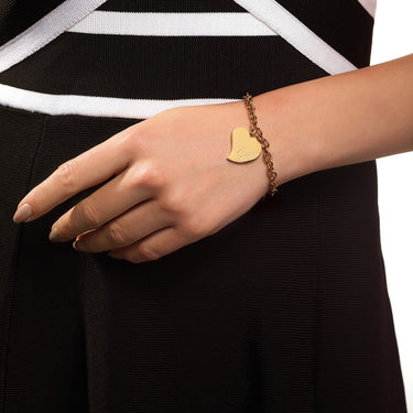 Guess Gold Plated Love Heart Bracelet