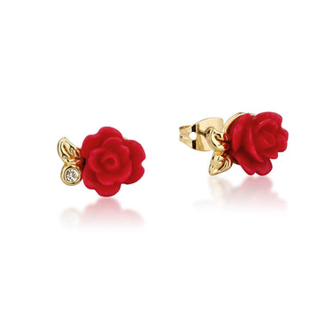 Couture Kingdom Disney Beauty and the Beast Enchanted Rose Stud Earrings