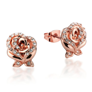 Couture Kingdom Disney Beauty and the Beast Enchanted Rose Stud Earrings