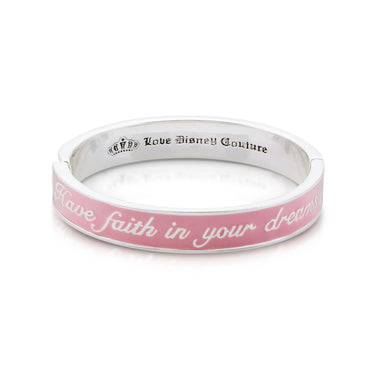 DISNEY Cinderella 'Have Faith In Your Dreams' Pink Bangle