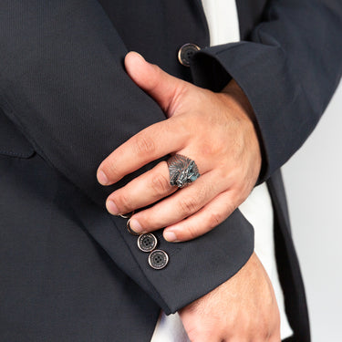 Stainless Steel Wolf Head Ring