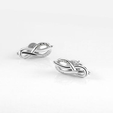 GUESS Pave Infinity Stud Earrings SST