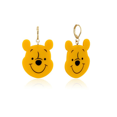 Disney Gold Plated Winnie The Pooh Acetate 50mm Drop Earrings