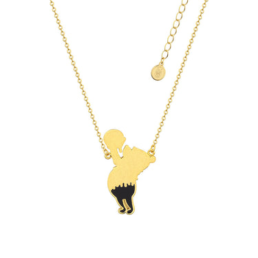 Disney Gold Plated Winnie The Pooh Honey Drip Pendant On 45+7cm Chain