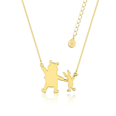 Disney Gold Plated Winnie The Pooh + Piglet Pendant on 45+7cm Chain