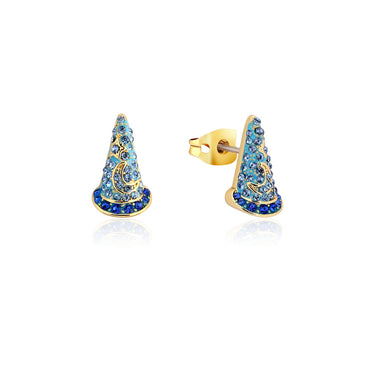 Disney Fantasia Gold Plated Sorcerer's Hat 10mm Stud Earring