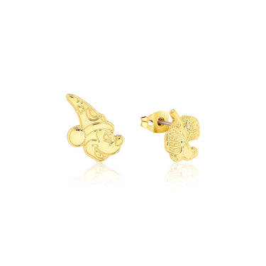 Disney Fantasia Gold Plated Sorcerer's Apprentice Mickey Mix-Match Stud Earrings