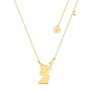 Disney Fantasia Gold Plated Mickey Reach For The Stars Pendant On 45+7cm Chain