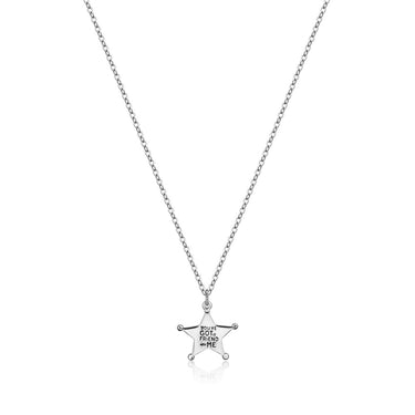 Disney Pixar Toy Story White Gold Plated Sheriff Woody Pendant On Chain