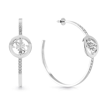 Guess Stainless Steel 50mm Hoop Round 4G Earrings