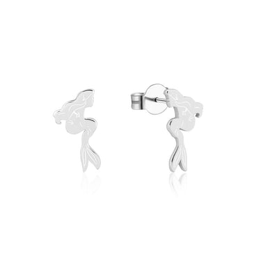 Disney Princess Rhodium Plated The Little Mermaid Ariel Stud Earrings