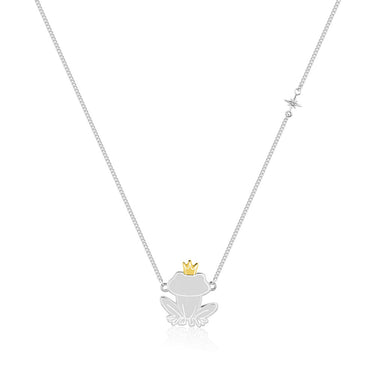 Disney Princess And The Frog  Rhodium Plated Prince Naveen Pendant on 40cm Chain