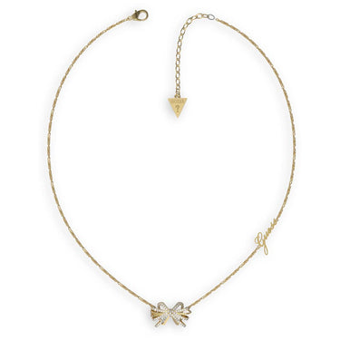 Guess Gold Plated Stainless Steel 22mm Bow On 16-18" Chain