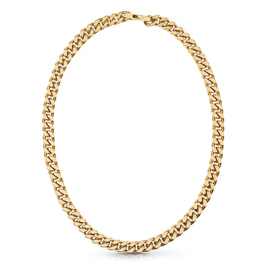 Guess Mens Jewellery Gold Plated 4 Diamond Cut 11mm Curb Chain