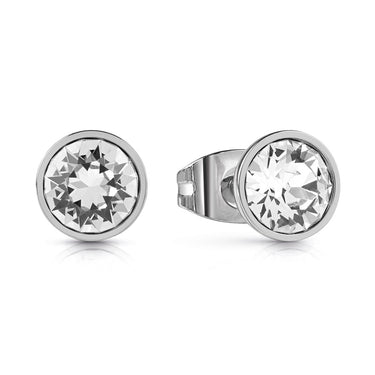 Guess Stainless Steel 8mm Cubic Zirconia Stud Earrings