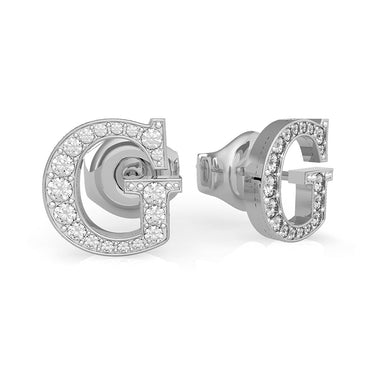 Guess Stainless Steel 9mm Pave G Logo Stud Earrings