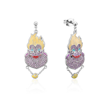 Disney Stainless Steel Ursuka Crystal Drop Earrings