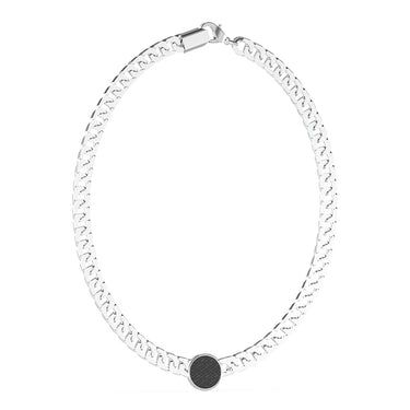 Guess Mens Jewellery Stainless Steel Coin Pattern On 21" Chain