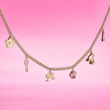 Fossil Barbie Special Edition Gold Plated Stainless Steel Charm Bracelet