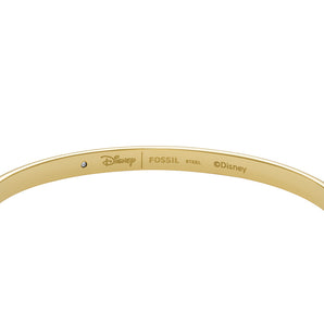 Disney Minnie Mouse Gold Plated Stainless Steel Glass Crystal Bow Bangle  100th Disney Anniversary