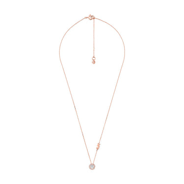 Michael Kors 14ct Rose Gold Plated  Sterling Silver Premium Round Pendant With Chain