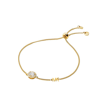 Michael Kors 14ct Yellow Gold Plated Sterling Silver Premium Halo Slider Bracelet