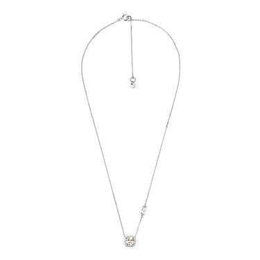 Michael Kors Sterling Silver Premium Pave Cushion Cut Pendant with Chain