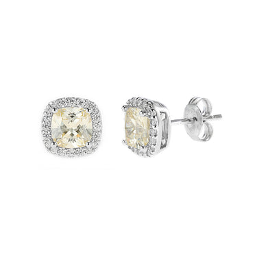 Michael Kors Sterling Silver Premium Cushion Cut Stud Earring