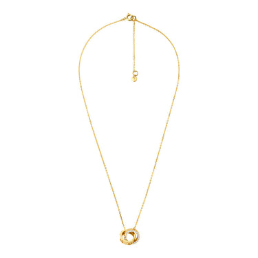 Michael Kors 14ct Yellow Gold Plated Sterling Silver Premium Interlocking Circle Pendant with Chain