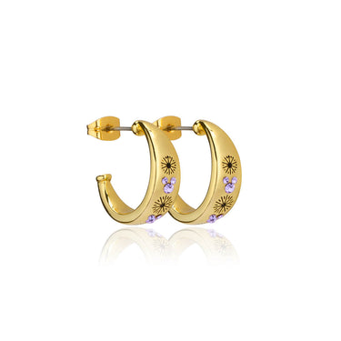 Disney Mickey Mouse Fireworks Hoop Earrings