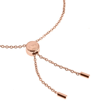 Emporio Armani Rose Gold Plated Stainless Steel Black Lacquer Components  Bracelet