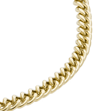 Fossil Yellow Gold Plated Stainless Steel Drew ID Bracelet