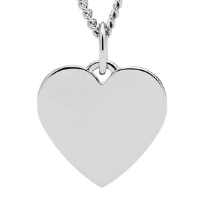Fossil Silver Plated Stainless Steel Drew Heart Pendant with Chain