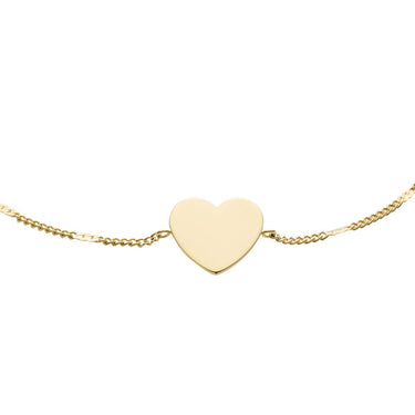Fossil Yellow Gold Plated Stainless Steel Drew Heart Bracelet