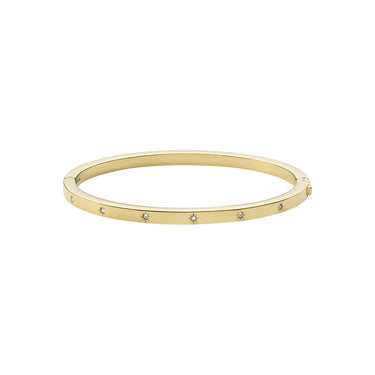 Fossil Yellow Gold Plated Stainless Steel Sadie  Cuff Bangle