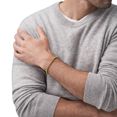 Fossil Yellow Gold Plated Stainless Steel Jewelry 20+2cm Bracelet