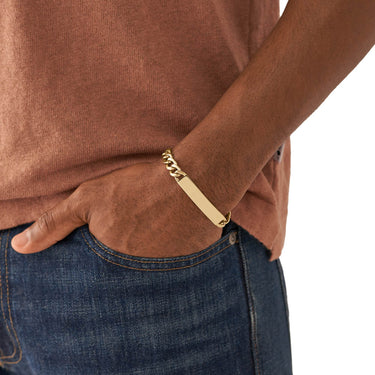 Fossil Yellow Gold Plated Stainless Steel Drew Bracelet