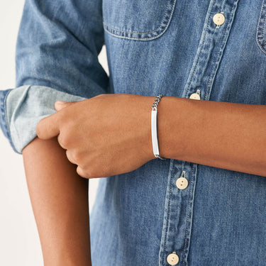 Fossil Stainless Steel Drew ID 20.7cm Bracelet