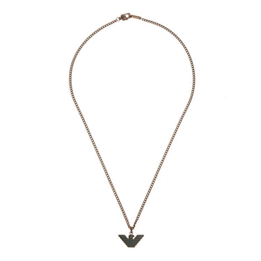 Emporio Armani Stainless Steel Brown And Black Pendant On Chain