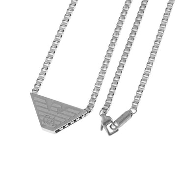 Emporio Armani Stainless Steel ID Pendant On Chain