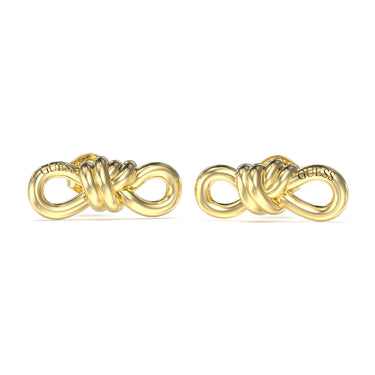 Guess Gold Plated Stainless Steel 20mm Knot Stud Earrings