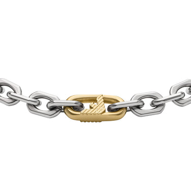 Michael Kors Silver-Plated Stainless-Steel Logo Fancy Curb Bracelet