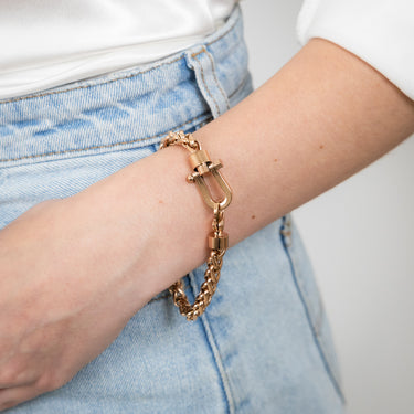 Stainless Steel Fancy Wheat 21cm Bracelet