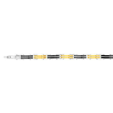 Stainless Steel Multi Tone Hinged 21cm Bracelet
