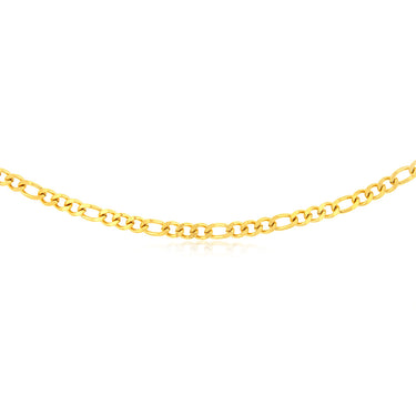 Stainless-Steel Gold-Plated Figaro 1:3 Fancy 60cm Chain